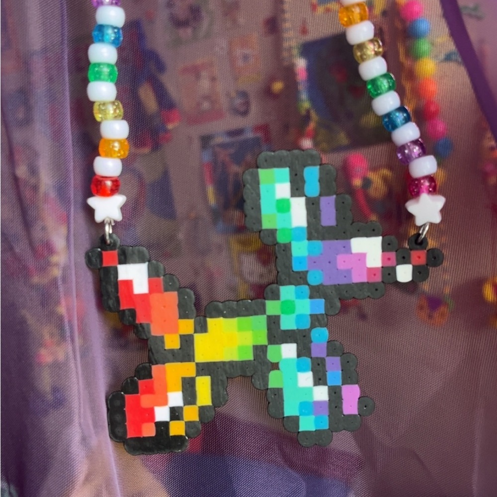 Dog Balloon Animal Perler/Kandi Clown Necklace